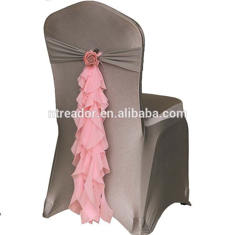 Cheap High-quality Fancy organza chair warp sash wedding chair sashes banquet chair sash