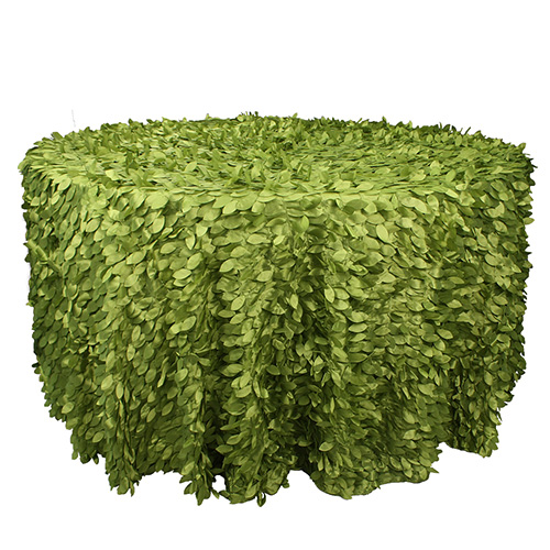Wholesale 108R economical round petal taffeta table cloth made in China