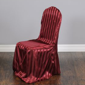 Striped Satin Banquet Chair Cover Factory