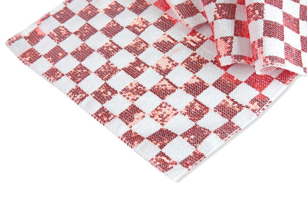 Checkered Glitz Sequin Table Runner