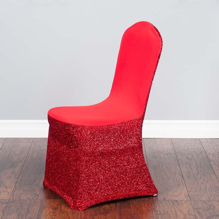 Wholesale Banquet Glitter Stretch Sequin Chair Covers For Sale
