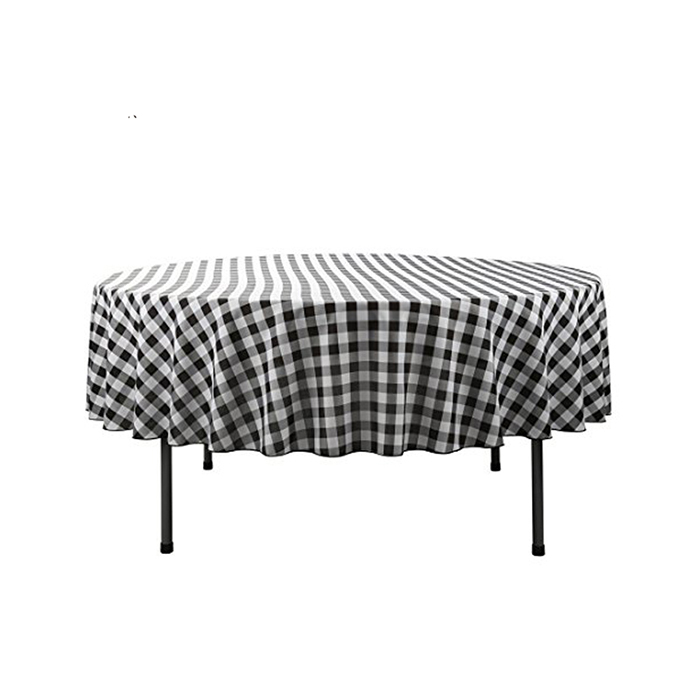 100% polyester checkered table cloth supplier