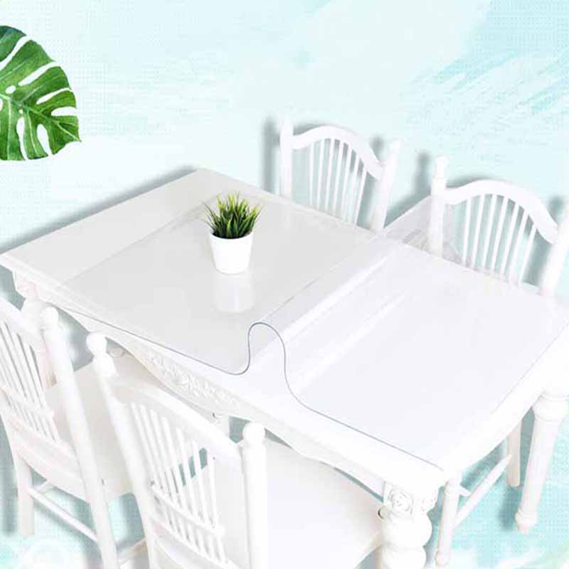PVC Table Cover Transparent Tablecloth Rectangle Protector Desk Pad Soft Glass Dining Top Table Cloth Plastic Mat
