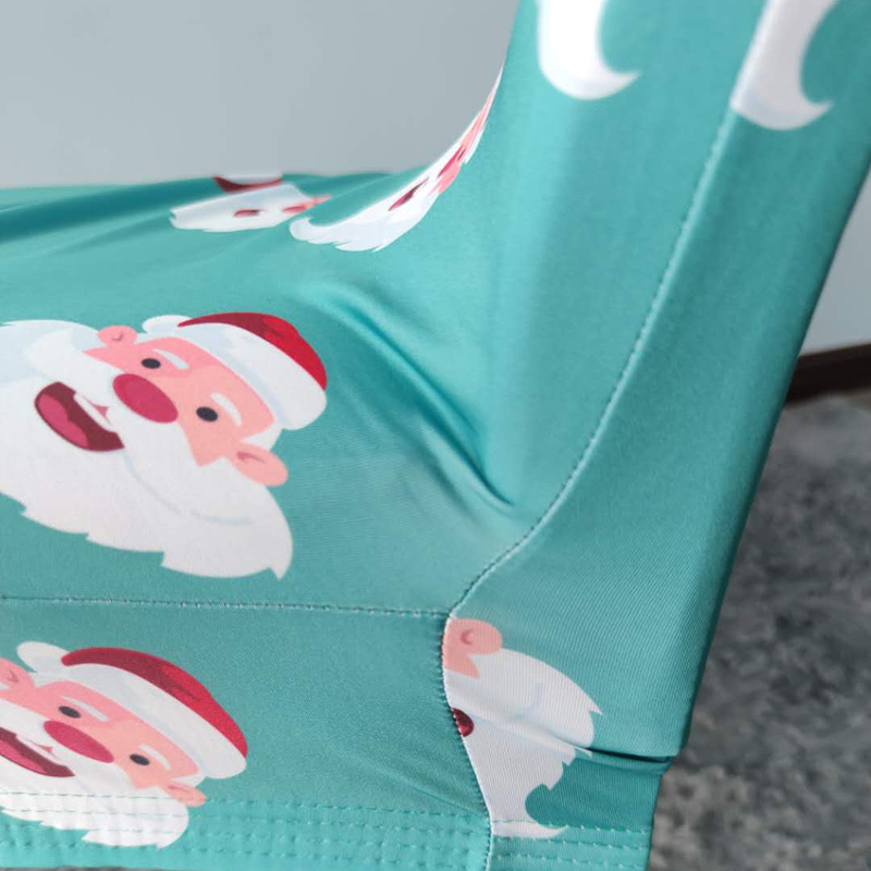 wholesale spandex christmas printed dining chair cover for dining room office kitchen