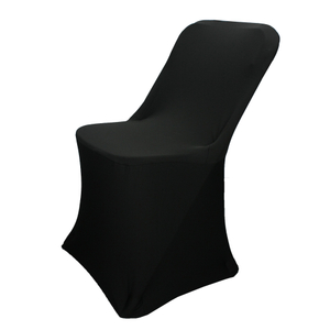Cheap black stretch polyester spandex banquet folding chair covers