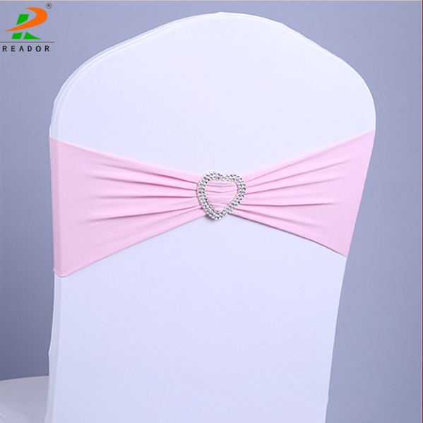 Wholesale spandex chair sashes chair cover with band for wedding events banquet hall